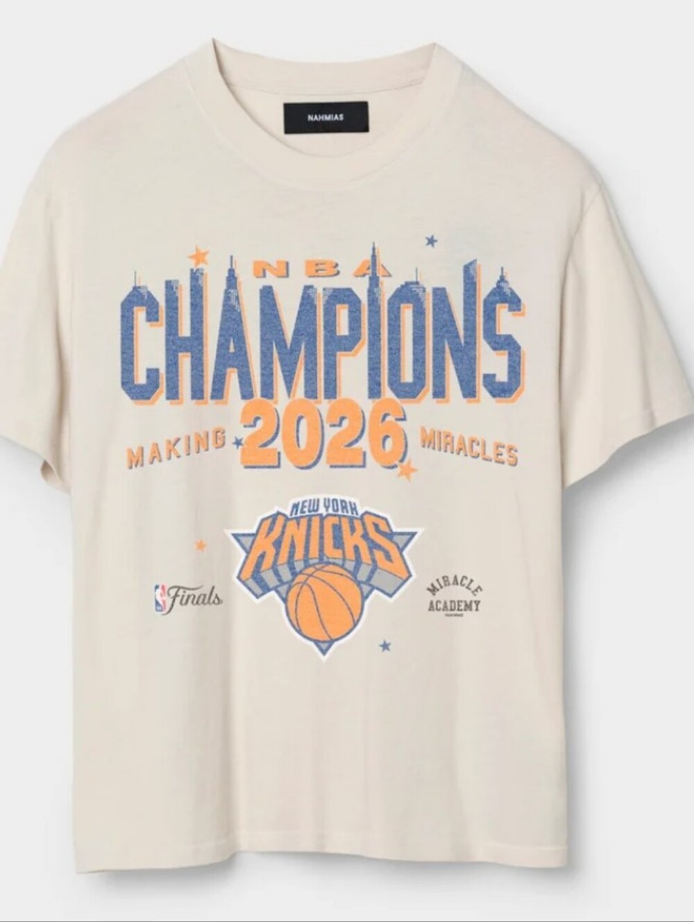 Knicks Miracle Academy Champions Tee shirt